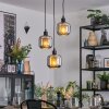 Fanhaes lampa wisząca, lampa wisząca, lampa wisząca kaskadowa chrom, przydymiony, 3-punktowe