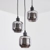 Fanhaes lampa wisząca, lampa wisząca, lampa wisząca kaskadowa chrom, przydymiony, 3-punktowe