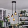 Fanhaes lampa wisząca, lampa wisząca, lampa wisząca kaskadowa chrom, przydymiony, 3-punktowe
