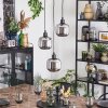 Fanhaes lampa wisząca, lampa wisząca, lampa wisząca kaskadowa chrom, przydymiony, 3-punktowe