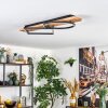 Pompu Lampa sufitowa LED Jasne drewno, Czarny, 1-punktowy