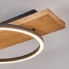 Pompu Lampa sufitowa LED Jasne drewno, Czarny, 1-punktowy