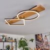 Pompu Lampa sufitowa LED Jasne drewno, Czarny, 1-punktowy
