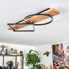 Pompu Lampa sufitowa LED Jasne drewno, Czarny, 1-punktowy