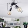 Geira Lampa sufitowa Czarny, 2-punktowe