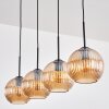 Koyoto Lampa wisząca, Kula świetlna, Lampa wisząca W kolorze bursztynu, 4-punktowe