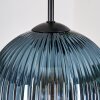 Koyoto lampa wisząca, kula świetlna, lampa wisząca kaskadowa niebeieski, zielony, miedziany, 5-punktowe