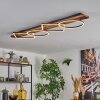 Pompu Lampa sufitowa LED Ciemne drewno, Czarny, 1-punktowy