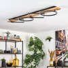 Pompu Lampa sufitowa LED Jasne drewno, Czarny, 1-punktowy