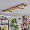 Pompu Lampa sufitowa LED Jasne drewno, Czarny, 1-punktowy