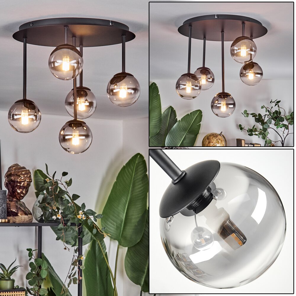 Chehalis Lampa sufitowa, Kula świetlna Przezroczysty, Przydymiony, 5-punktowe main product photo