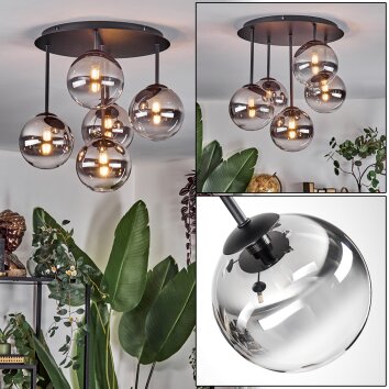 Chehalis Lampa sufitowa, Kula świetlna Przezroczysty, Przydymiony, 5-punktowe