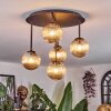 Chehalis lampa sufitowa, kula świetlna bursztynowy, 5-punktowe