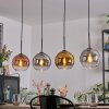 Koyoto Lampa wisząca, Kula świetlna, Lampa wisząca Złoty, Przezroczysty, W kolorze miedzi, Przydymiony, 4-punktowe