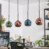 Ripoll lampa wisząca, kula świetlna, lampa wisząca niebeieski, zielony, miedziany, 4-punktowe