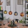 Ripoll lampa wisząca, kula świetlna, lampa wisząca niebeieski, zielony, miedziany, 4-punktowe