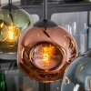 Ripoll lampa wisząca, kula świetlna, lampa wisząca niebeieski, zielony, miedziany, 4-punktowe
