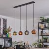 Ripoll lampa wisząca, kula świetlna, lampa wisząca niebeieski, zielony, miedziany, 4-punktowe