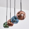 Ripoll Lampa wisząca, Kula świetlna, Lampa wisząca Niebeieski, Zielony, W kolorze miedzi, 4-punktowe
