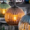 Koyoto lampa wisząca, kula świetlna, lampa wisząca niebeieski, zielony, miedziany, 4-punktowe