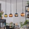 Koyoto lampa wisząca, kula świetlna, lampa wisząca niebeieski, zielony, miedziany, 4-punktowe
