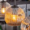 Ripoll lampa wisząca, kula świetlna, lampa wisząca bursztynowy, przezroczysty, przydymiony, 4-punktowe