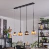 Ripoll lampa wisząca, kula świetlna, lampa wisząca bursztynowy, przezroczysty, przydymiony, 4-punktowe