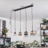 Ripoll Lampa wisząca, Kula świetlna, Lampa wisząca W kolorze bursztynu, Przezroczysty, Przydymiony, 4-punktowe
