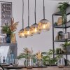Ripoll lampa wisząca, kula świetlna, lampa wisząca chrom, przezroczysty, przydymiony, 4-punktowe