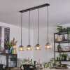 Ripoll lampa wisząca, kula świetlna, lampa wisząca chrom, przezroczysty, przydymiony, 4-punktowe