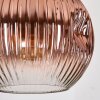 Koyoto lampa wisząca, kula świetlna, lampa wisząca kaskadowa chrom, złoty, przezroczysty, miedziany, przydymiony, 5-punktowe