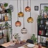 Koyoto Lampa wisząca, Kula świetlna, Lampa wiszącego klastra Chrom, Złoty, Przezroczysty, W kolorze miedzi, Przydymiony, 5-punktowe