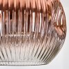 Koyoto lampa wisząca, kula świetlna, lampa wisząca kaskadowa chrom, złoty, przezroczysty, miedziany, przydymiony, 5-punktowe