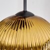 Koyoto lampa wisząca, kula świetlna, lampa wisząca kaskadowa chrom, złoty, przezroczysty, miedziany, przydymiony, 5-punktowe