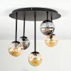 Chehalis lampa sufitowa, kula świetlna 39.5 cm bursztynowy, przydymiony, 5-punktowe