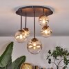 Chehalis lampa sufitowa, kula świetlna 42.5 cm bursztynowy, przezroczysty, 5-punktowe
