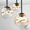 Chehalis lampa sufitowa, kula świetlna 42.5 cm bursztynowy, przezroczysty, 5-punktowe