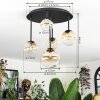 Chehalis lampa sufitowa, kula świetlna 42.5 cm bursztynowy, przezroczysty, 5-punktowe