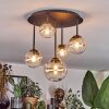 Chehalis lampa sufitowa, kula świetlna 42.5 cm bursztynowy, przezroczysty, 5-punktowe
