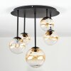 Chehalis lampa sufitowa, kula świetlna 42.5 cm bursztynowy, przezroczysty, 5-punktowe