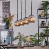 Ripoll Lampa wisząca, Kula świetlna, Lampa wisząca Chrom, Przydymiony, 4-punktowe