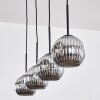 Ripoll Lampa wisząca, Kula świetlna, Lampa wisząca Chrom, Przydymiony, 4-punktowe