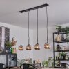 Ripoll Lampa wisząca, Kula świetlna, Lampa wisząca Chrom, Przydymiony, 4-punktowe