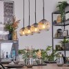 Ripoll lampa wisząca, kula świetlna, lampa wisząca bursztynowy, przezroczysty, 4-punktowe