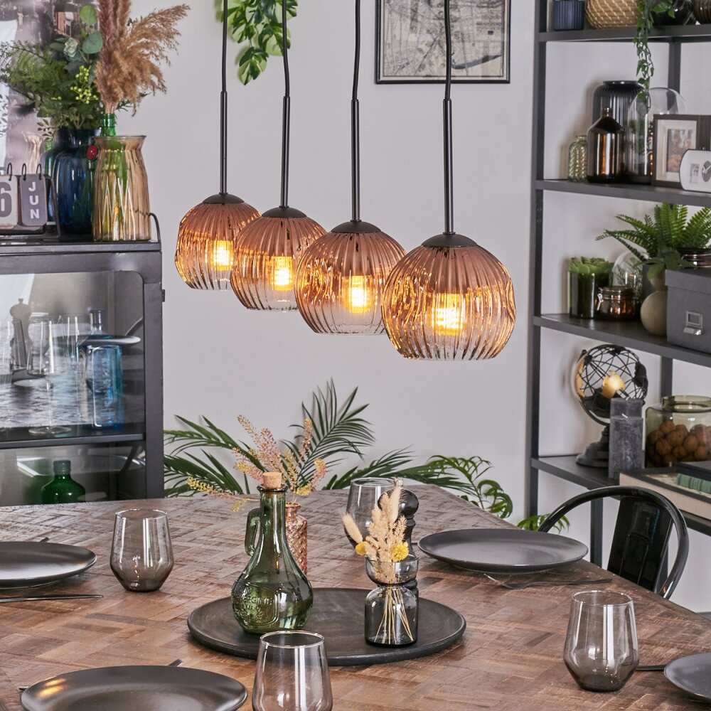 Ripoll Lampa wisząca, Kula świetlna, Lampa wisząca Przezroczysty, W kolorze miedzi, 4-punktowe main product photo