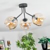 Ripoll lampa sufitowa, kula świetlna bursztynowy, 3-punktowe
