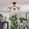 Koyoto Lampa sufitowa, Kula świetlna W kolorze bursztynu, Przezroczysty, 3-punktowe