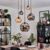 Ripoll Lampa wisząca, Kula świetlna, Lampa wiszącego klastra W kolorze bursztynu, Przydymiony, 5-punktowe