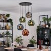 Ripoll lampa wisząca, kula świetlna, lampa wisząca kaskadowa niebeieski, zielony, miedziany, 5-punktowe