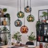 Ripoll Lampa wisząca, Kula świetlna, Lampa wiszącego klastra Niebeieski, Zielony, W kolorze miedzi, 5-punktowe